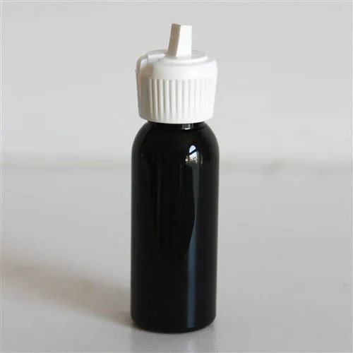 1 oz Black PET Bullet Bottle with 20-410 Neck