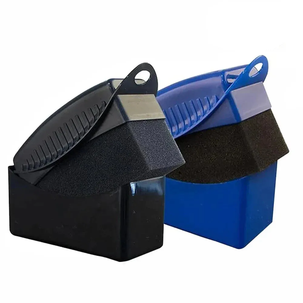 2 Piece Car Tire Waxing and Polishing Kit for Cleaning and Detailing Sponge Pad for Tire Wheel Rim and Trim Contour Dressing and Shine