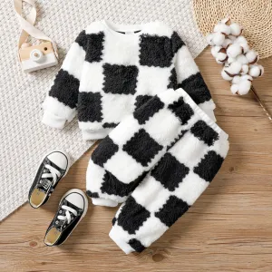 2pcs Baby Soft Checkered Set