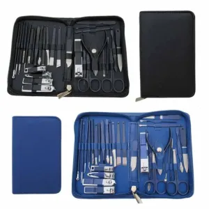 30 Piece Stainless Steel Manicure Kit with Nail Clippers and Scissors
