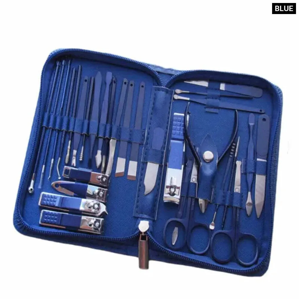 30 Piece Stainless Steel Manicure Kit with Nail Clippers and Scissors