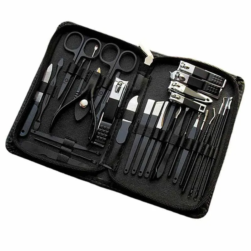 30 Piece Stainless Steel Manicure Kit with Nail Clippers and Scissors