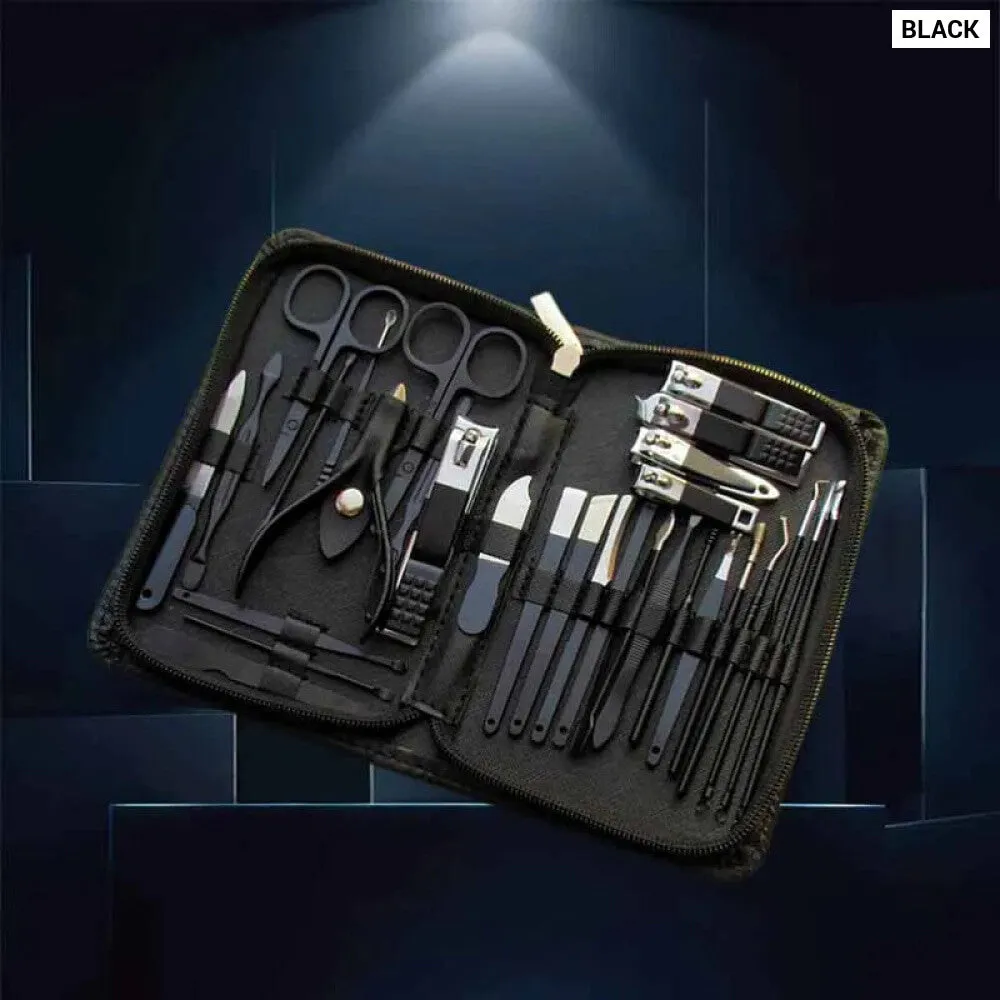 30 Piece Stainless Steel Manicure Kit with Nail Clippers and Scissors