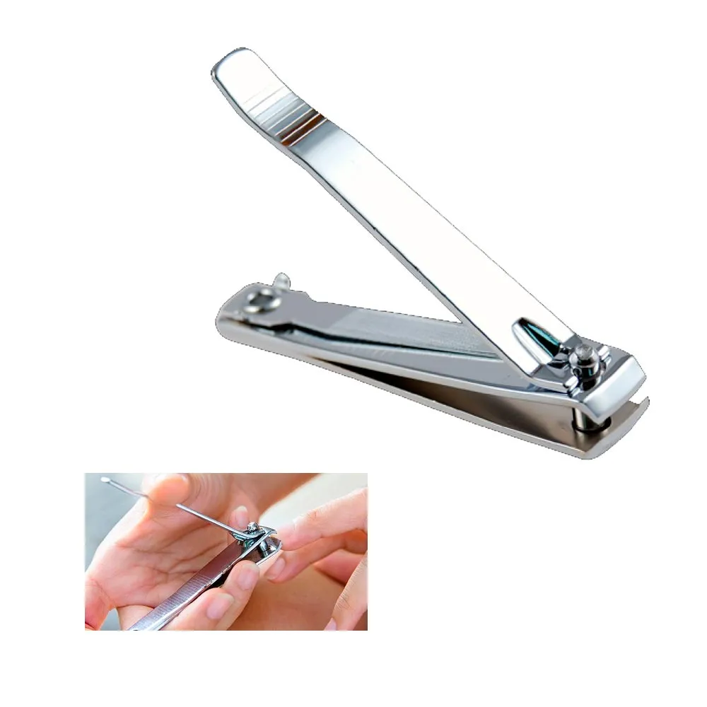 6 Nail Clippers Stainless Steel Fingernails Trimmer Toenails Manicure File Set