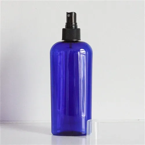 8 oz Blue PET Cosmo Oval with 24-410 Neck