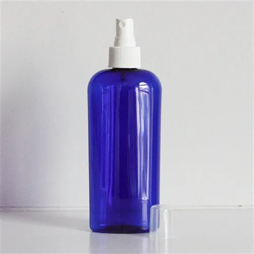 8 oz Blue PET Cosmo Oval with 24-410 Neck