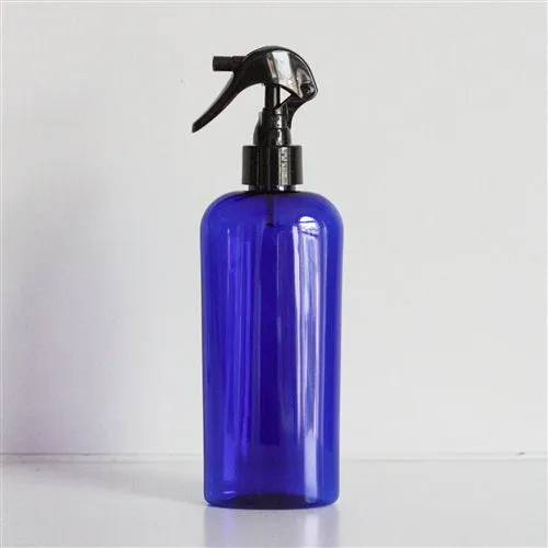 8 oz Blue PET Cosmo Oval with 24-410 Neck