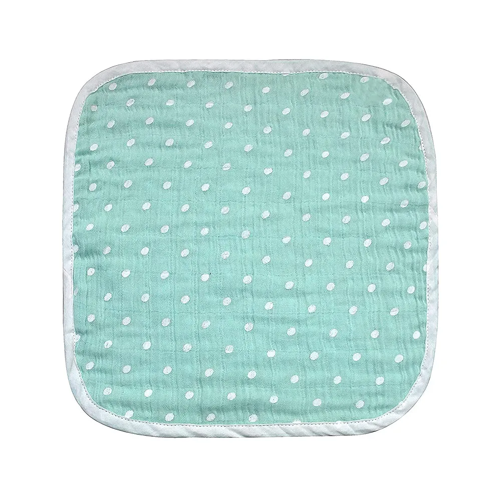 Abracadabra Cotton Muslin Wipes Pack of 3 (Lost in Clouds) - Sea Green