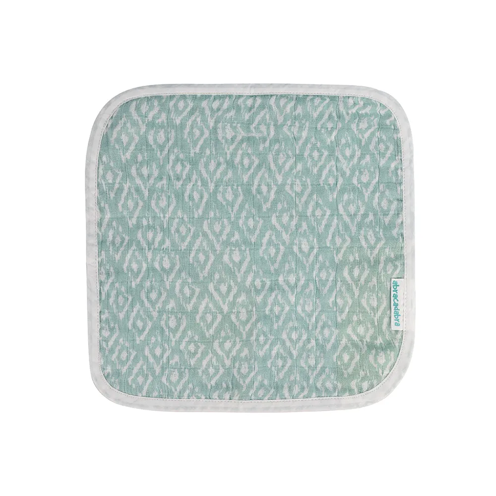Abracadabra Cotton Muslin Wipes Pack of 3 (Savanna) - Green