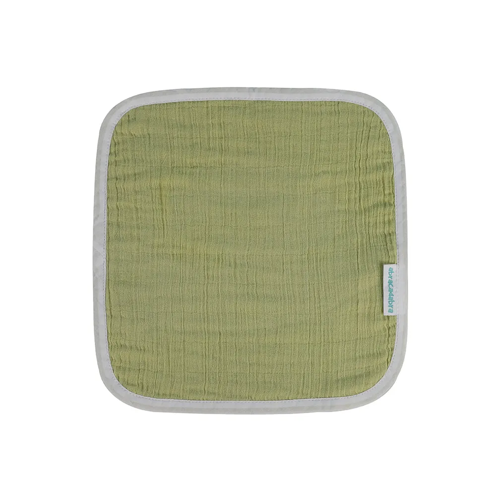 Abracadabra Cotton Muslin Wipes Pack of 3 (Savanna) - Green