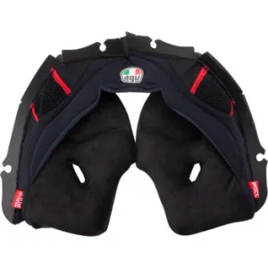 AGV Pista GP RR Cheek Pads - Black/Red - Large 20KIT60301001LG
