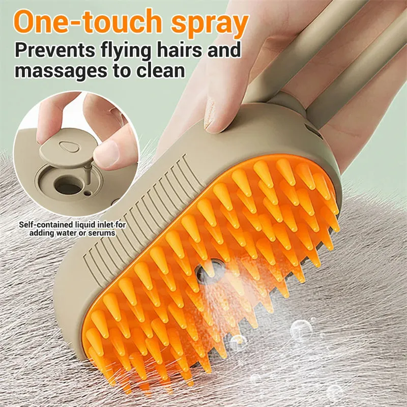at Steam Brush Steamy Dog Brush 3 In 1 Electric Spray Cat Hair Brushes For Massage Pet Grooming Comb Hair Removal Combs Pet Products