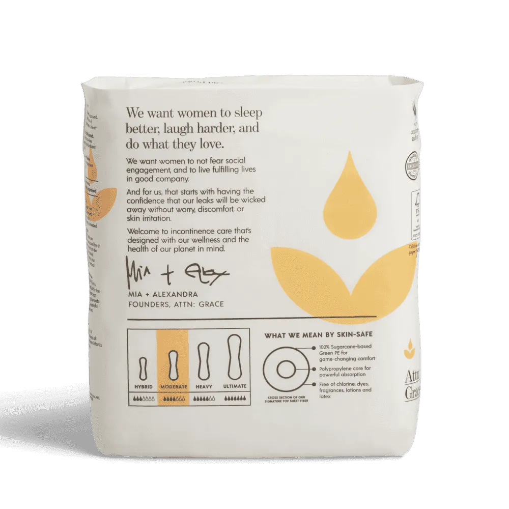 Attn Grace Moderate Pads for Bladder Leaks