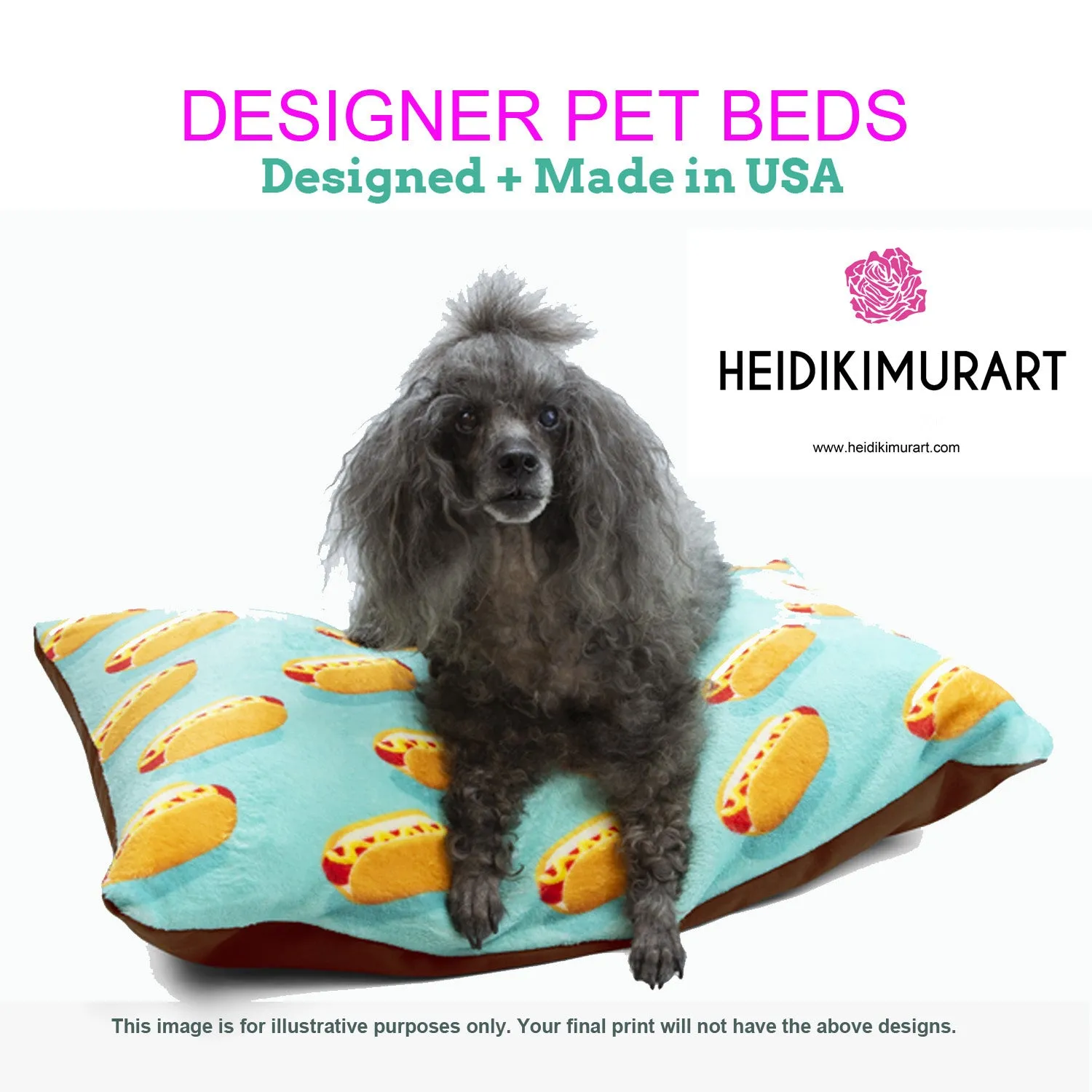 Best Pink Striped Pet Bed, Bright Colorful Best Striped Modern Dog Indoor Pet Bed-Made in USA (Size: S-L)