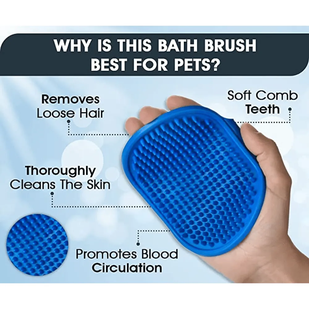 Boltz Bath and Deshedding Brush for Dogs and Cats (Red)