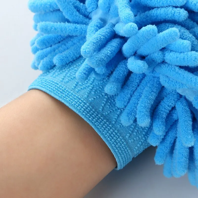Car Wash Cleaning Gloves Microfiber Towel Chenille 2 in 1 Car Wash Cleaning Cloth Car Cleaning Accessories