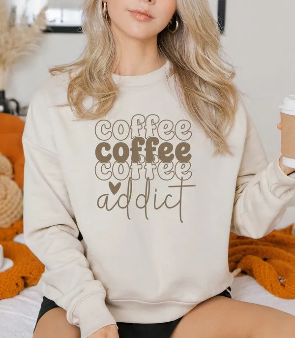 Coffee Addict Soft Crewneck Sweatshirt Top