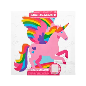 colorific canvas paint by number kit - magic unicorn
