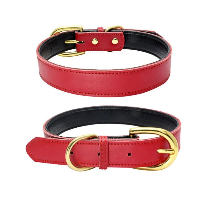 Cowhide pet collar