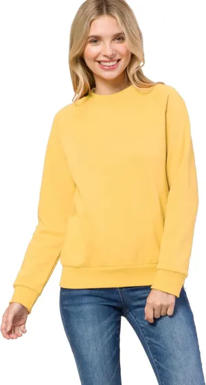 Design by Olivia Women's Basic Soft & Comfortable Pullover Fleece Crewneck Sweatshirt Fall Outfits