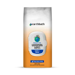 Earthbath Grooming Wipes - Oatmeal & Aloe For Dogs & Cats (100 Count)