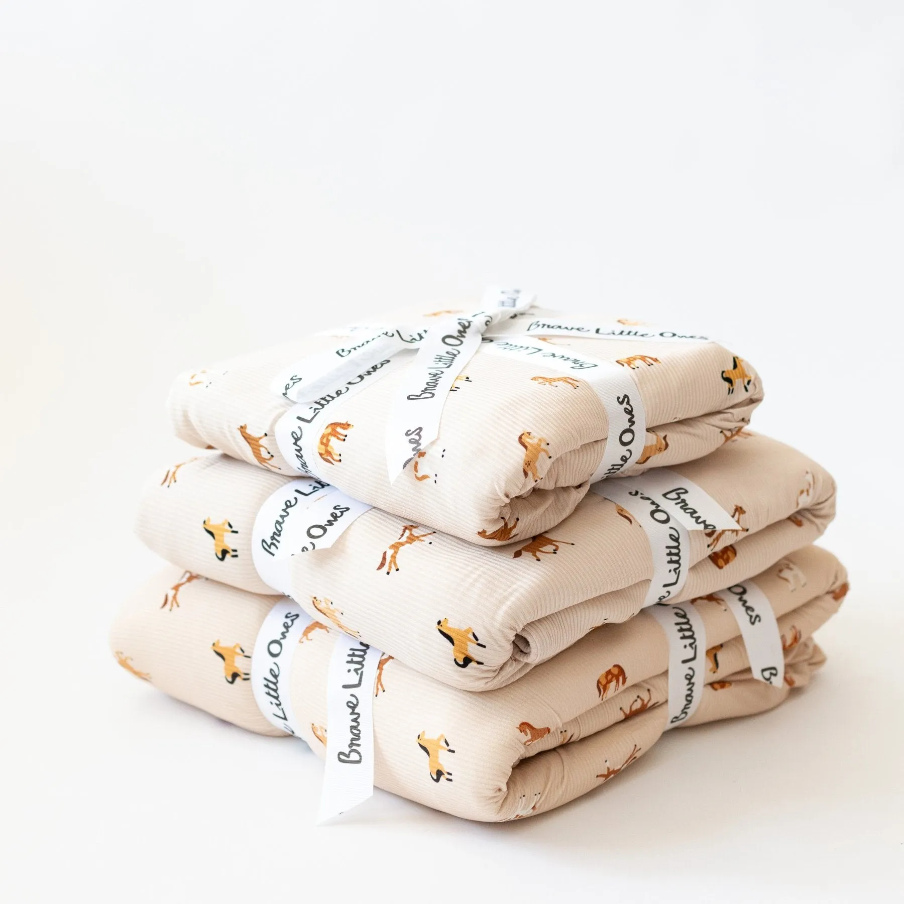 Horses Small Ribbed Toddler Blanket