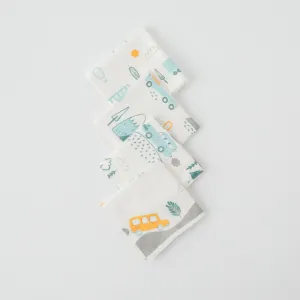 Little Campers Muslin Napkins/Wash Cloth (Set Of 4)