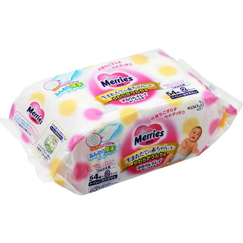 Merries baby Skincare Wipes 54pc X 2packs