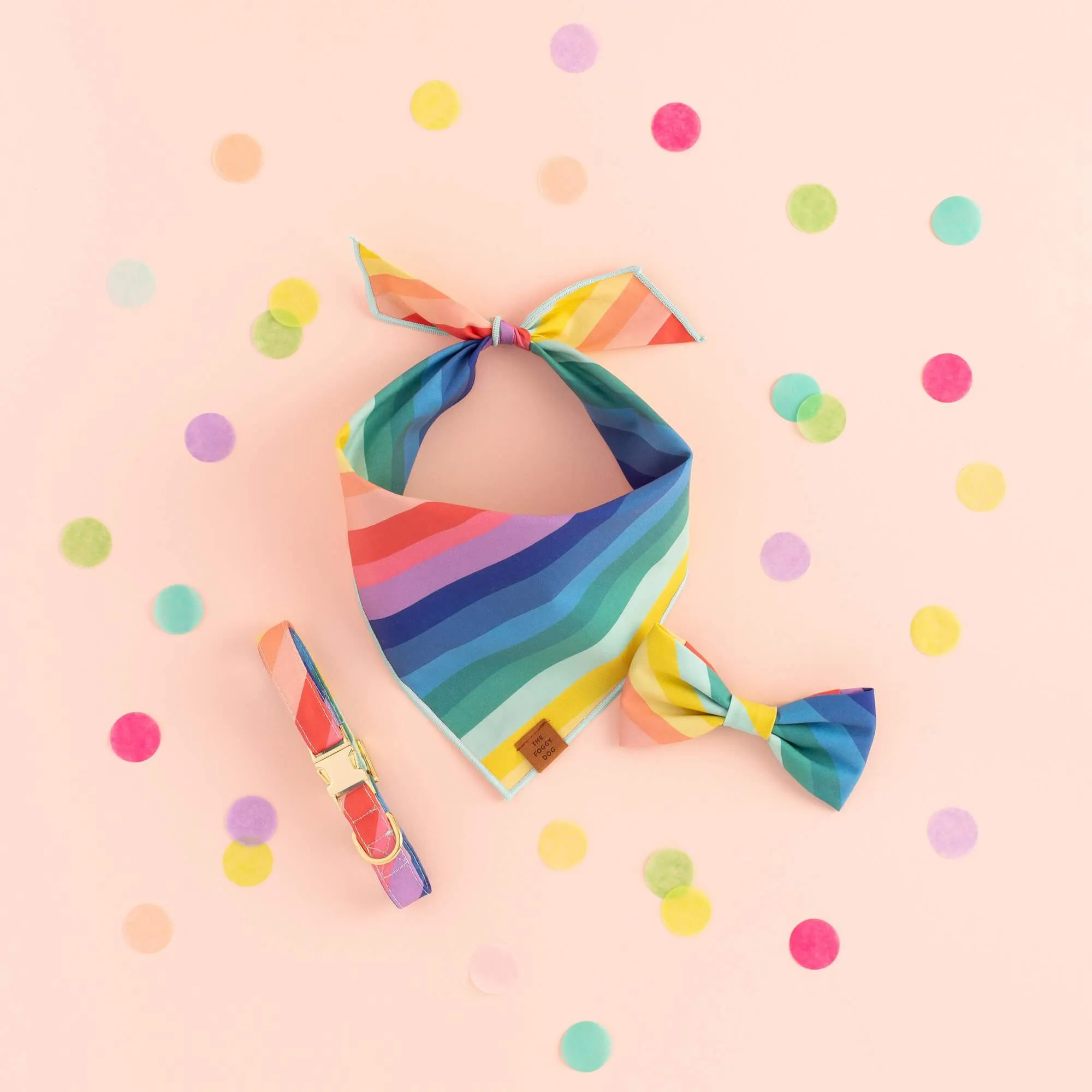Over the Rainbow Dog Bandana Large
