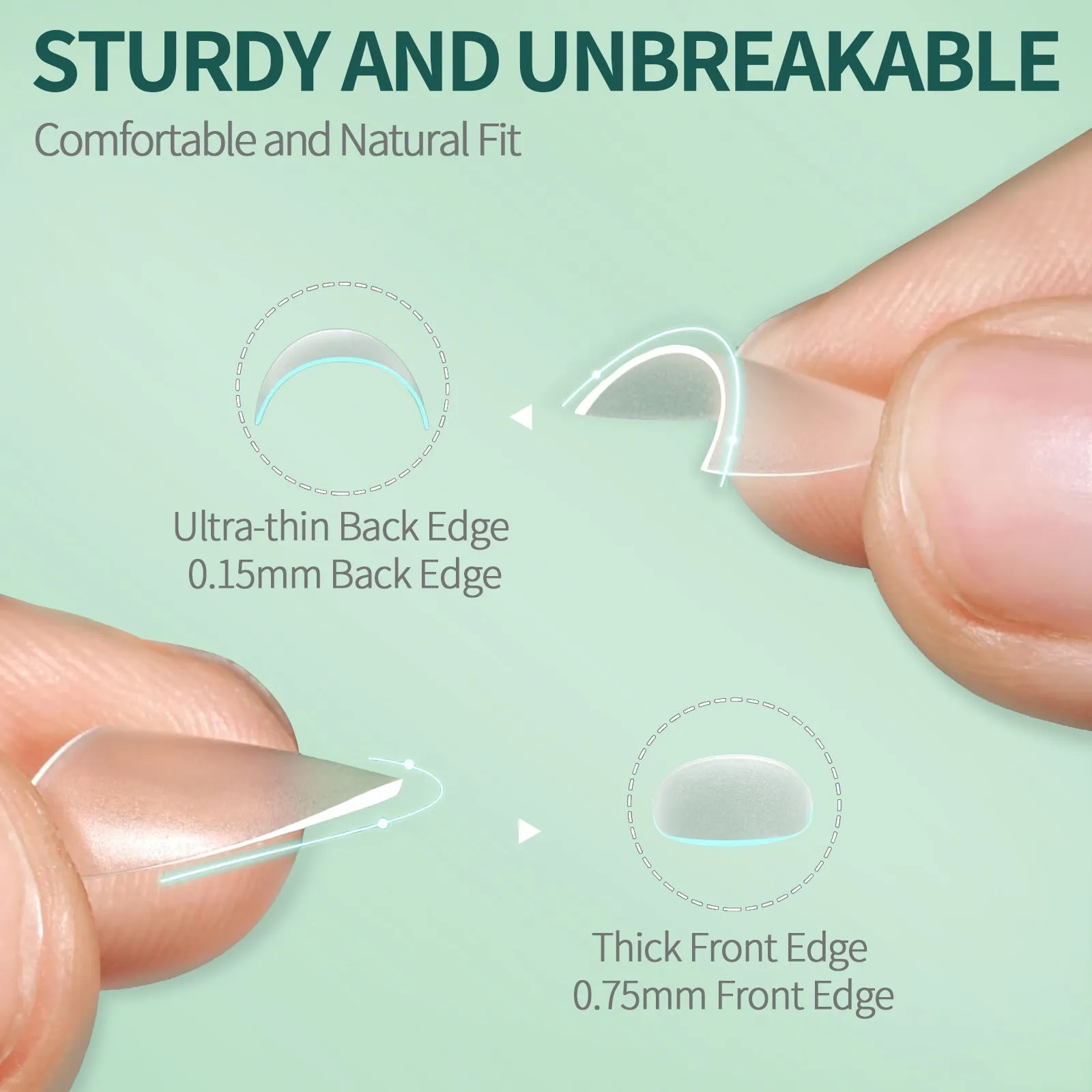 Short Half Cover False Nail Tips