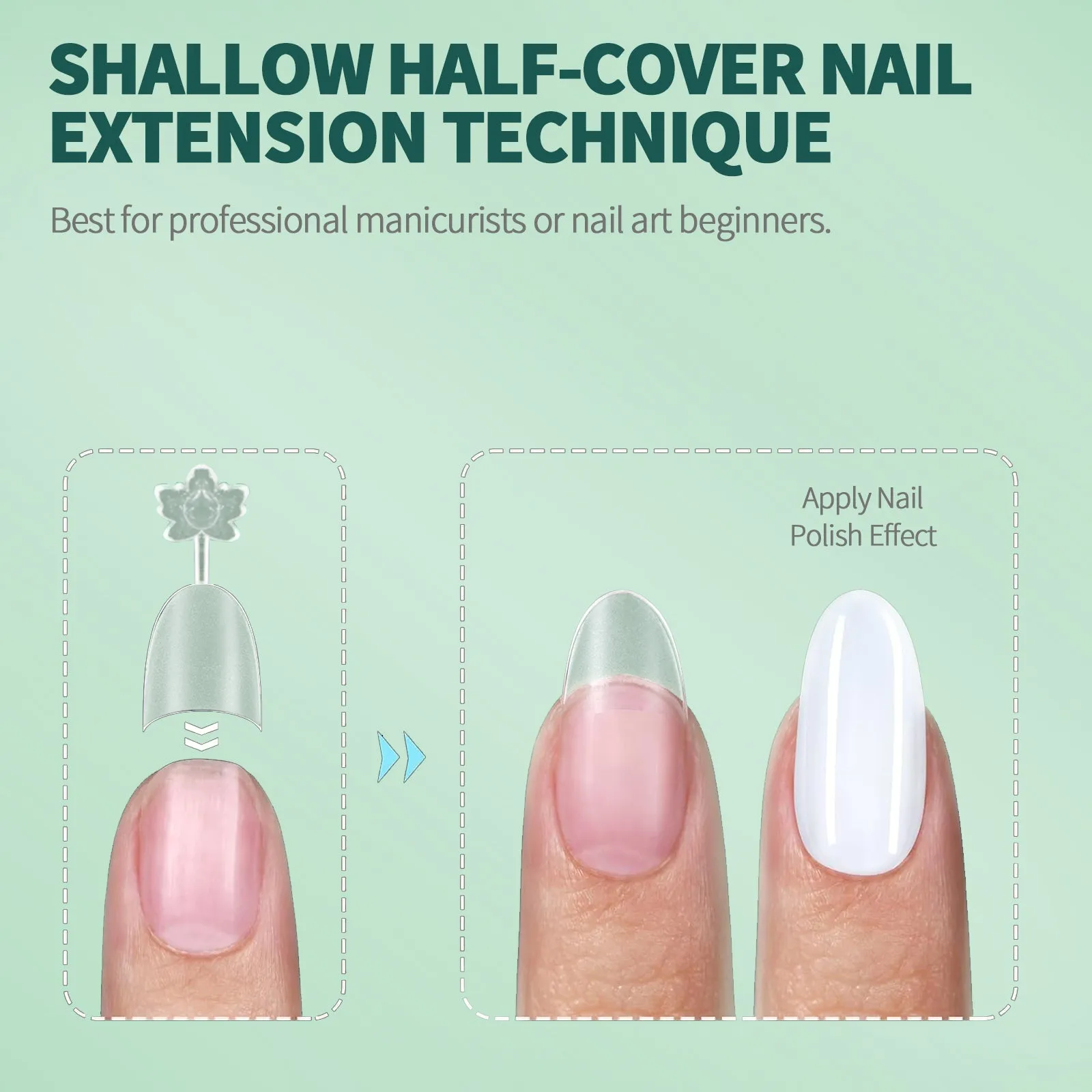 Short Half Cover False Nail Tips