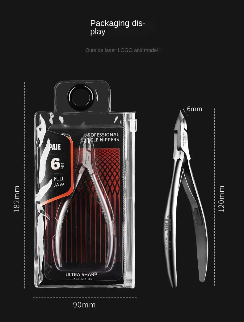 Stainless Steel Cuticle Nipper Exfoliating Nail Clippers Professional Barbed Trimming Nail Dead Skin Clipper Manicure Implement